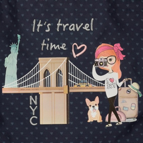 Mochila Pré-Escolar Adap. 32cm c/ Carro Enso TRAVEL TIME Multicolor | Ref. 186.93821T1