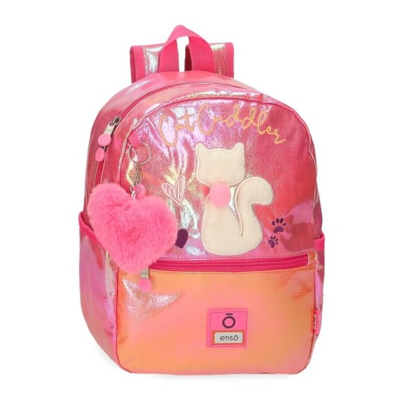 Mochila Pré-Escolar Adap. 32cm Enso CAT CUDDLER Rosa Fuchsia | Ref. 186.93921D1