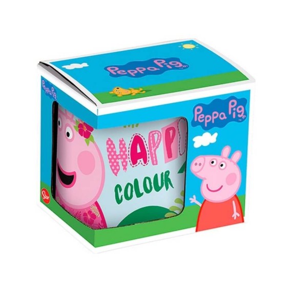 Caneca de Porcelana 325ml Peppa Pig HAVING FUN Multicolor | Ref. 248.20102 Caneca de Porcelana 325ml Peppa Pig HAVING FUN Multicolor | Ref. 248.20102