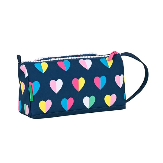 Estojo Escolar c/ Bolso Benetton CORAÇÕES Azul Escuro | Ref. 248.412250917 Estojo Escolar c/ Bolso Benetton CORAÇÕES Azul Escuro | Ref. 248.412250917