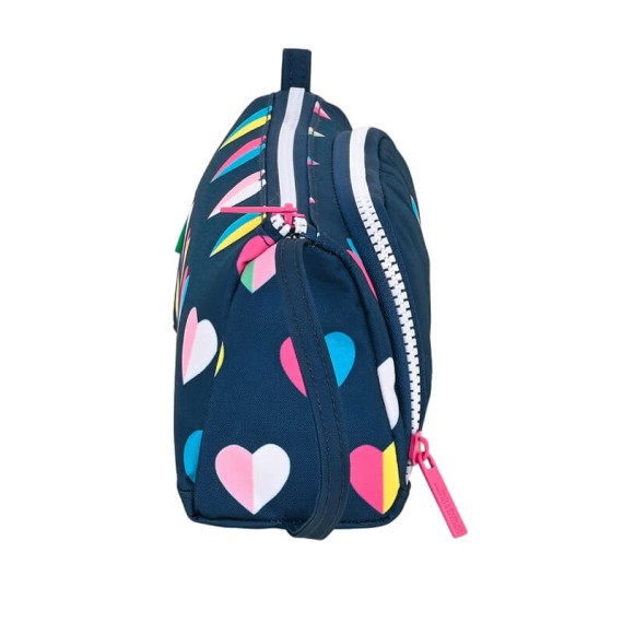 Estojo Escolar c/ Bolso Benetton CORAÇÕES Azul Escuro | Ref. 248.412250917 Estojo Escolar c/ Bolso Benetton CORAÇÕES Azul Escuro | Ref. 248.412250917