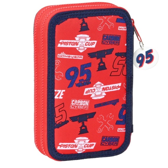 Estojo Escolar Duplo 28 Peças Cars DOUBLE VISION Vermelha | Ref. 248.412211854 Estojo Escolar Duplo 28 Peças Cars DOUBLE VISION Vermelha | Ref. 248.412211854