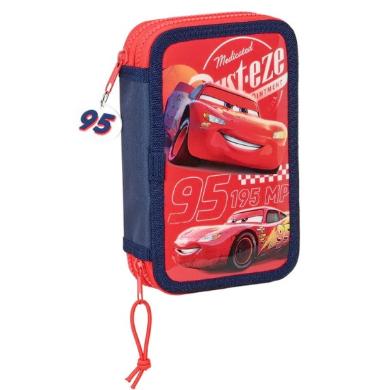 Estojo Escolar Duplo 28 Peças Cars DOUBLE VISION Vermelha | Ref. 248.412211854 Estojo Escolar Duplo 28 Peças Cars DOUBLE VISION Vermelha | Ref. 248.412211854