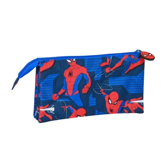 Estojo Escolar Triplo Spiderman GREAT POWER Azul | Ref. 248.812243744 Estojo Escolar Triplo Spiderman GREAT POWER Azul | Ref. 248.812243744
