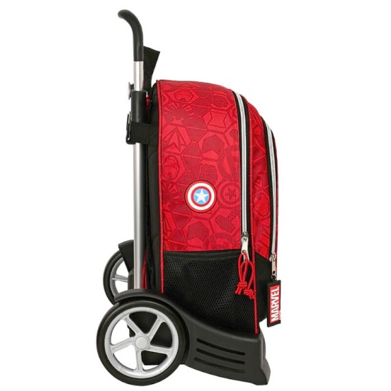 Mochila Escolar 42cm c/ Carro Evolution Avengers INFINITY Vermelha | Ref. 248.612279860 Mochila Escolar 42cm c/ Carro Evolution Avengers INFINITY Vermelha | Ref. 248.612279860