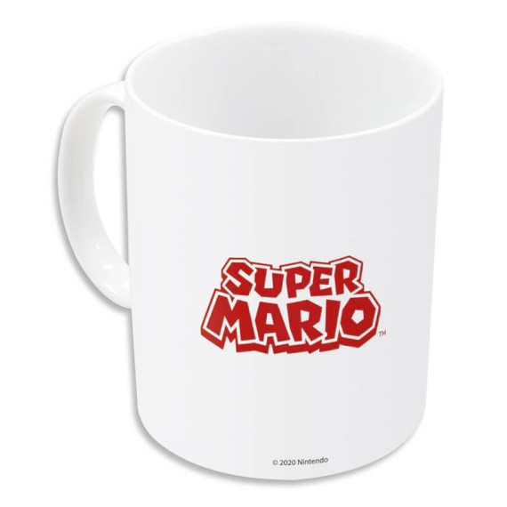 Caneca de Porcelana 325ml Super Mario Branca | Ref. 248.20051 Caneca de Porcelana 325ml Super Mario Branca | Ref. 248.20051