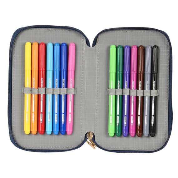 Estojo Escolar Duplo 28 Peças Harry Potter MAGICAL Azul | Ref. 248.412293854