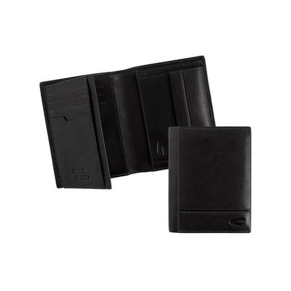 Camel Active Carteira Tradicional ao Alto com Porta-Moedas TOKYO Preta | Ref. 9127070560