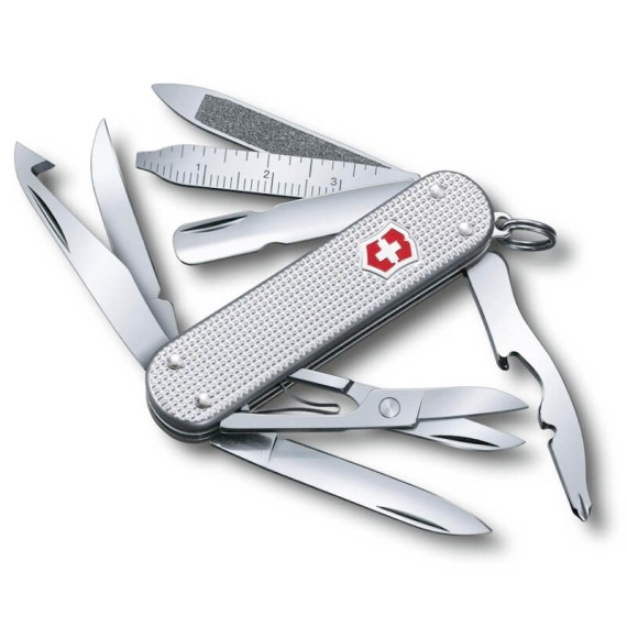 Canivete 58mm 15 Funções VICTORINOX Mini Champ Alox Prata | Ref. 320.06381.26