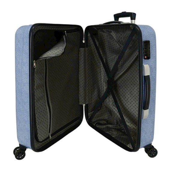 Mala de Viagem / Trolley Médio 68cm Minnie MAKE IT RAIN BOWS Azul | Ref. 186.4531821