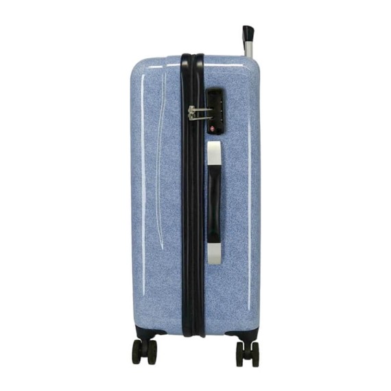 Mala de Viagem / Trolley Médio 68cm Minnie MAKE IT RAIN BOWS Azul | Ref. 186.4531821