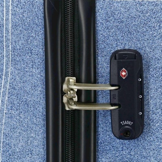 Mala de Viagem / Trolley Médio 68cm Minnie MAKE IT RAIN BOWS Azul | Ref. 186.4531821