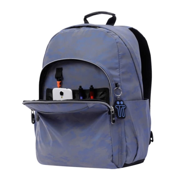 Mochila Escolar Acuarela Edição Limitada Totto Azul | Ref. 330.MA04ECO0332JZ