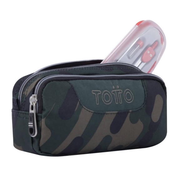 Estojo Escolar Duplo Sobre Totto Camuflado | Ref. 330.AC52ECO0033DL