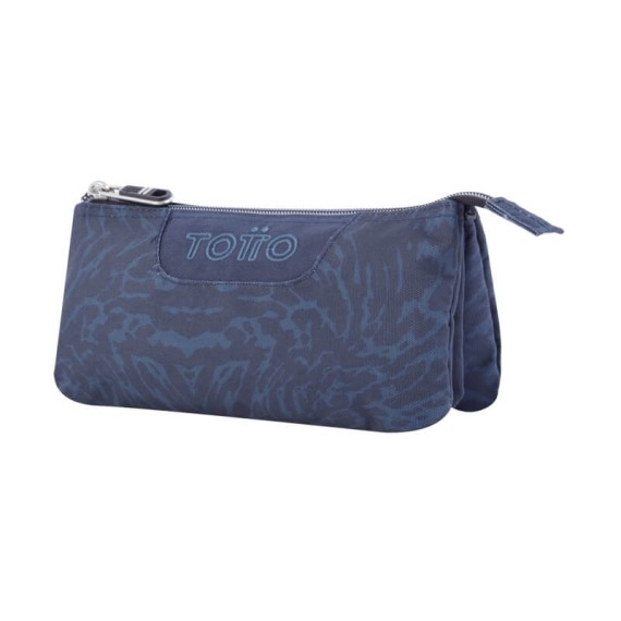 Estojo Escolar Triplo Tablero TOTTO 3JG Azul Escuro | Ref. 330.AC52ECO0123JG