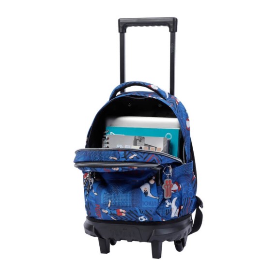 Mochila Escolar Compacta c/ Rodas Resma Totto Futebol | Ref. 330.MA03ECO0053JH
