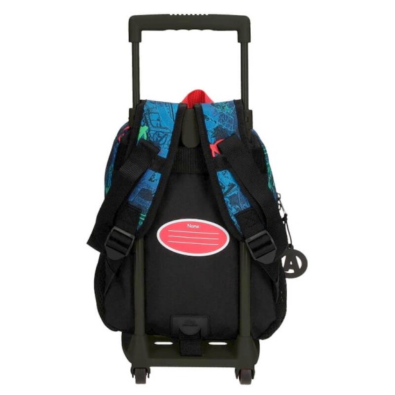 Mochila Pré-Escolar Adap. 28Cm c/ Carro Marvel ON THE WARPATH Azul | Ref. 186.24621T1