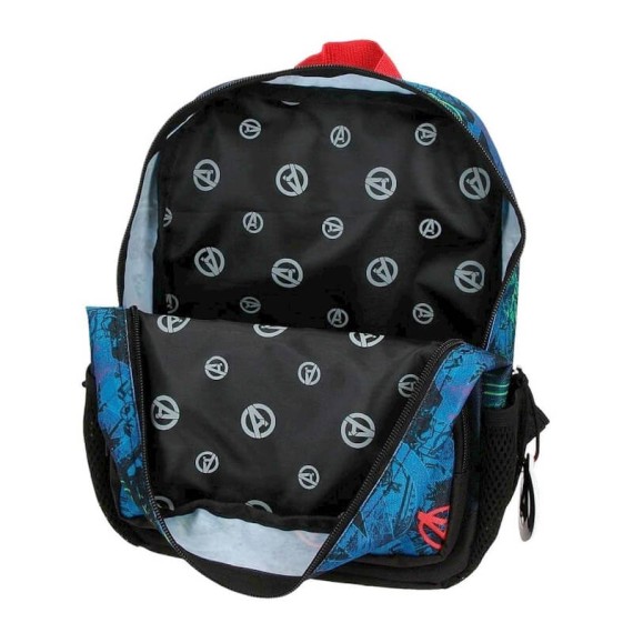 Mochila Pré-Escolar Adap. 28Cm c/ Carro Marvel ON THE WARPATH Azul | Ref. 186.24621T1