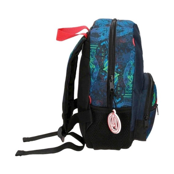 Mochila Pré-Escolar Adap. 28cm Marvel ON THE WARPATH Azul | Ref. 186.24621D1