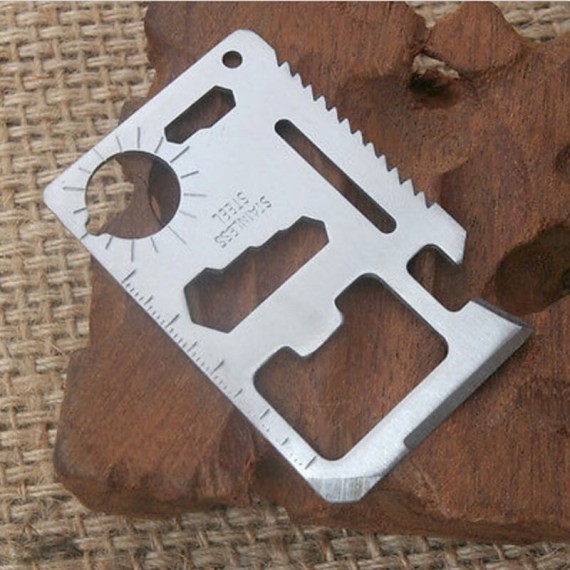 Cartão Multiusos 11 Ferramentas Metal | Ref. 222.1