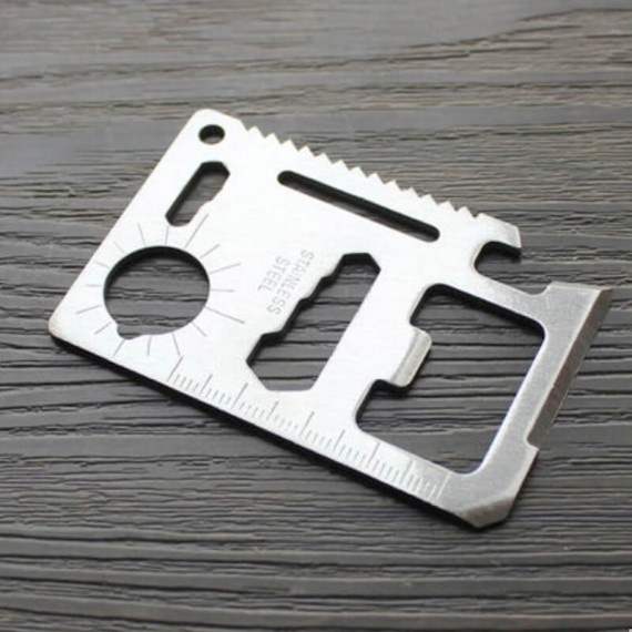 Cartão Multiusos 11 Ferramentas Metal | Ref. 222.1