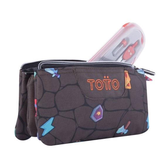 Estojo Escolar Triplo Tablero Totto Castanho | Ref. 330.AC52ECO0123Y7