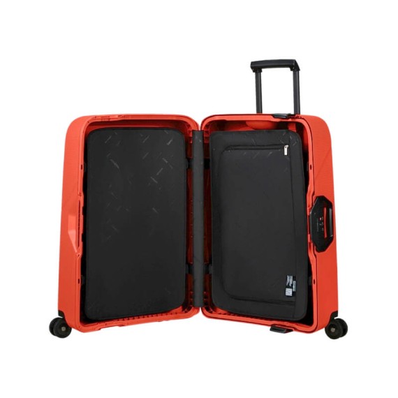 Samsonite Mala de Viagem / Trolley Médio 69cm 4 Rodas MAGNUM ECO Laranja Claro | Ref. 92KH200226