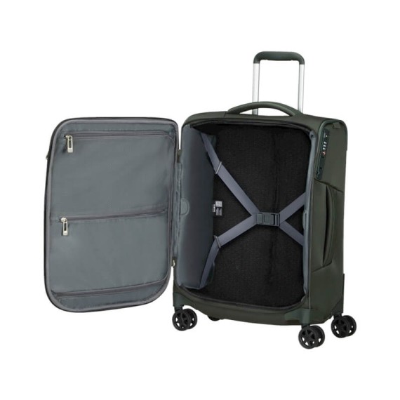 SAMSONITE Mala de Cabine / Trolley 55cm Exp. Respark Verde Escuro | Ref. 92KJ300414