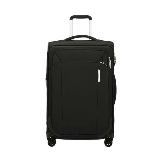 SAMSONITE Mala de Viagem / Trolley Médio 67cm Exp. Respark Preta | Ref. 92KJ300609