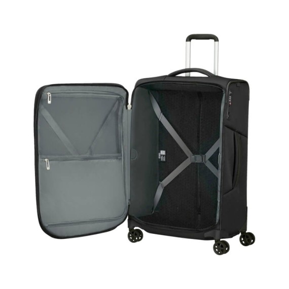 SAMSONITE Mala de Viagem / Trolley Médio 67cm Exp. Respark Preta | Ref. 92KJ300609