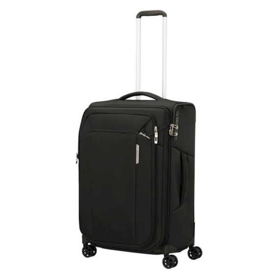 SAMSONITE Mala de Viagem / Trolley Médio 67cm Exp. Respark Preta | Ref. 92KJ300609