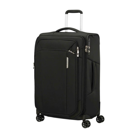 SAMSONITE Mala de Viagem / Trolley Médio 67cm Exp. Respark Preta | Ref. 92KJ300609