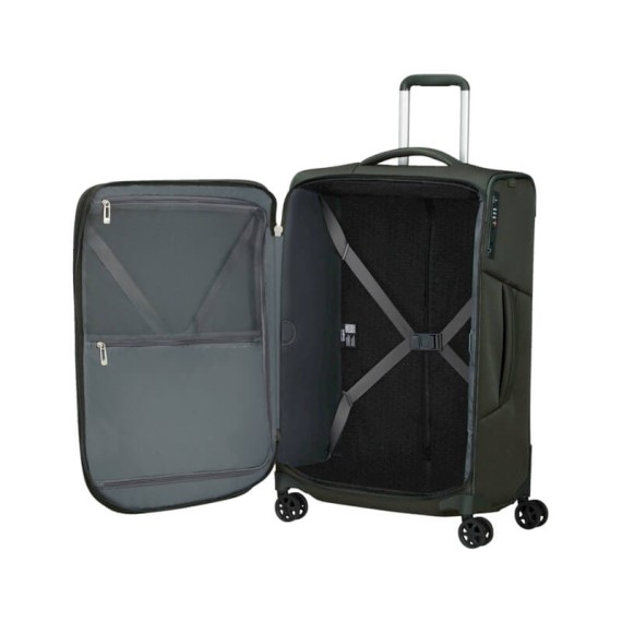 SAMSONITE Mala de Viagem / Trolley Médio 67cm Exp. Respark Verde Escuro | Ref. 92KJ300614