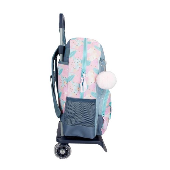 Mochila Escolar Adap. 42Cm c/ Carro Movom GIVE YOURSELF TIME Azul | Ref. 186.35123T1