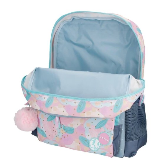 Mochila Escolar Adap. 42Cm c/ Carro Movom GIVE YOURSELF TIME Azul | Ref. 186.35123T1