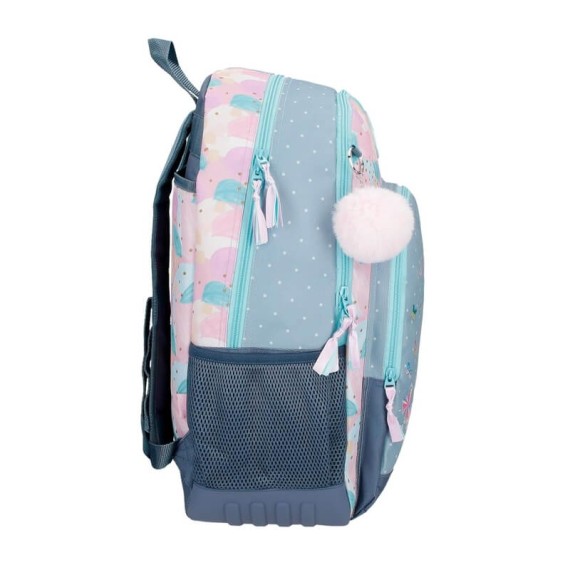 Mochila Escolar Adap. 44Cm 2C Movom GIVE YOURSELF TIME Azul | Ref. 186.35126D1