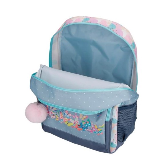 Mochila Escolar Adap. 44Cm 2C Movom GIVE YOURSELF TIME Azul | Ref. 186.35126D1