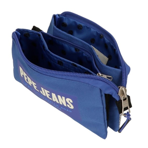 Estojo Escolar Triplo Pepe Jeans DARREN Azul | Ref. 186.6564321