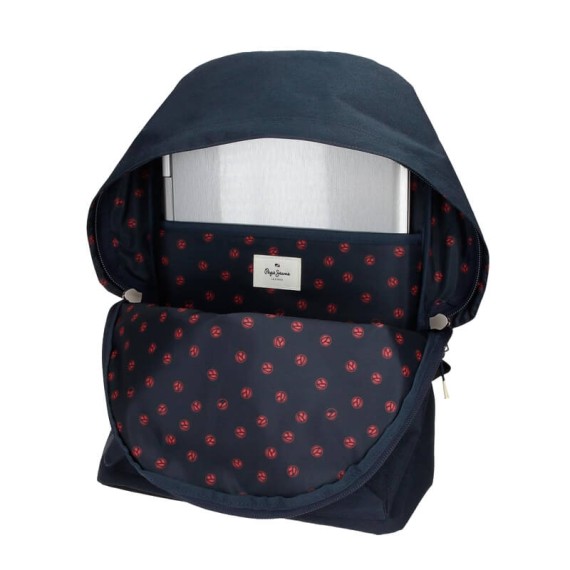 Mochila Escolar Adap. 44Cm Pepe Jeans DIKRAN Azul Marinho | Ref. 186.65523D1