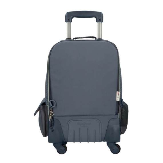 Trolley Mochila Escolar 44Cm 4 Rodas Pepe Jeans LAILA Azul | Ref. 186.6432821