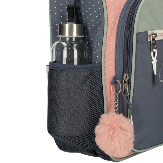 Trolley Mochila Escolar 44Cm 4 Rodas Pepe Jeans LAILA Azul | Ref. 186.6432821