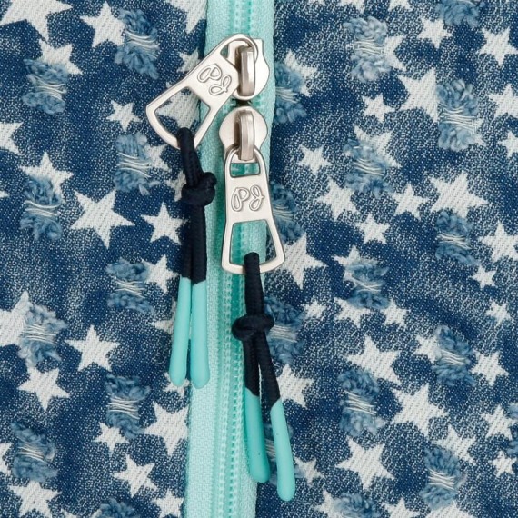 Estojo Escolar Pepe Jeans DENIM STAR Azul | Ref. 186.6544021
