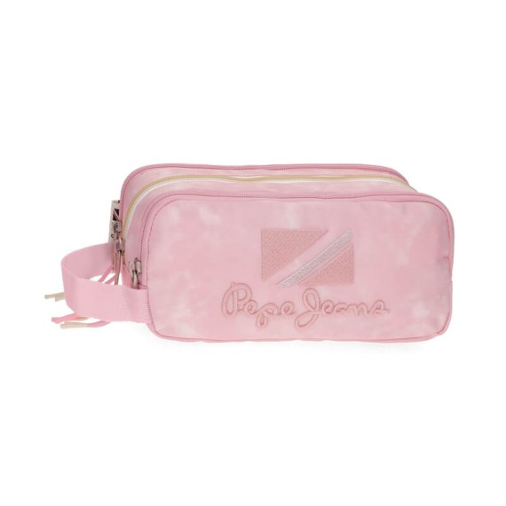 Estojo Escolar Triplo Compartimento Pepe Jeans HOLI Rosa | Ref. 186.6534721