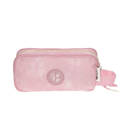 Estojo Escolar Triplo Compartimento Pepe Jeans HOLI Rosa | Ref. 186.6534721