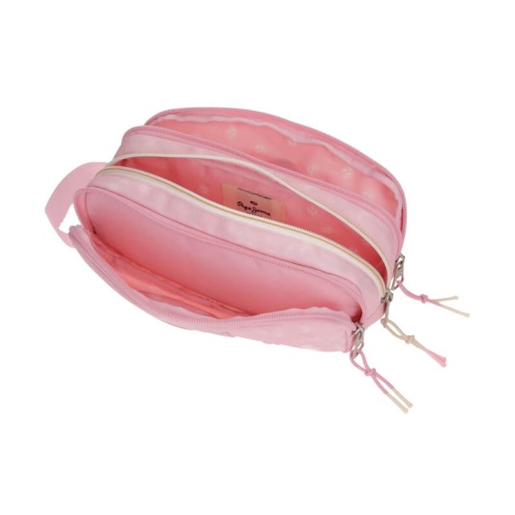 Estojo Escolar Triplo Compartimento Pepe Jeans HOLI Rosa | Ref. 186.6534721