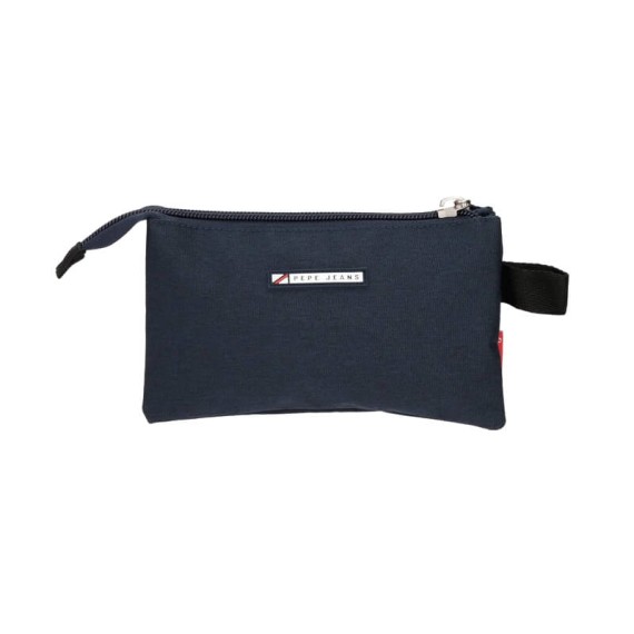 Estojo Escolar Triplo Pepe Jeans DIKRAN Azul Marinho | Ref. 186.6554321