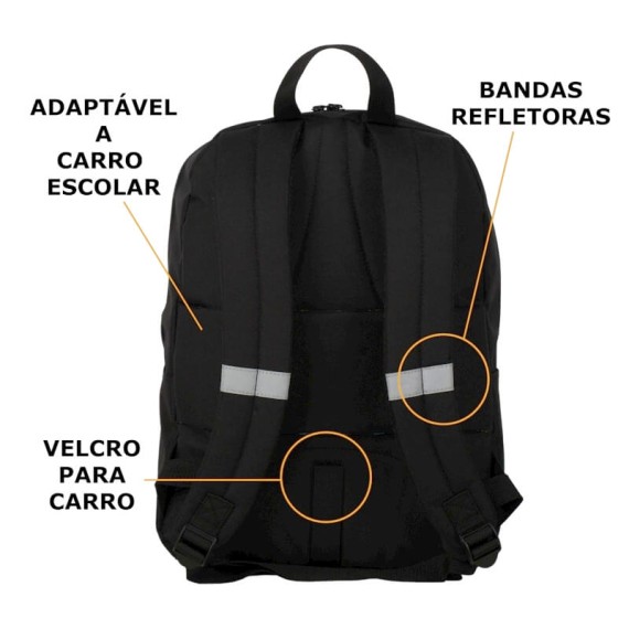 Mochila Escolar 41cm Fortnite CRAZY BANANA Preta | Ref. 332.T424-919