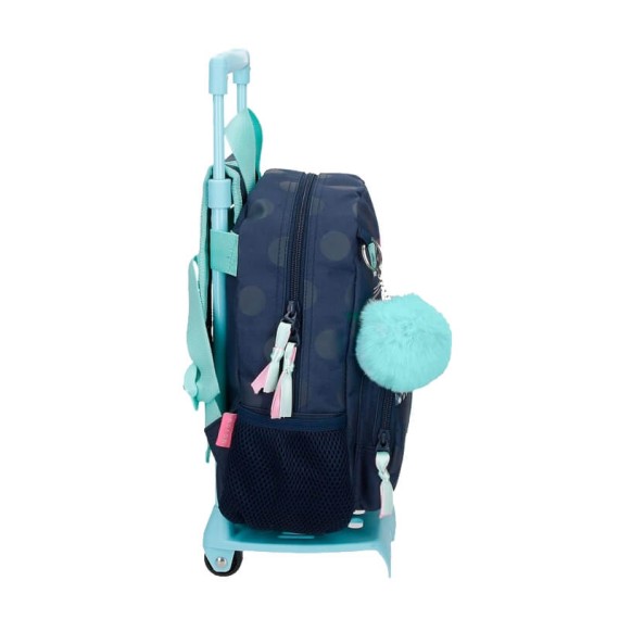 Mochila Pequena Adap. 28Cm c/ Carro Movom DREAMS TIME Azul Escuro | Ref. 186.35320T1