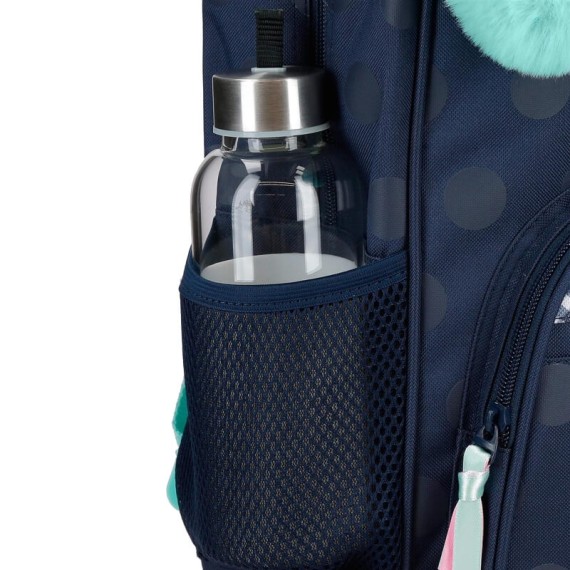 Mochila Pequena Adap. 28Cm c/ Carro Movom DREAMS TIME Azul Escuro | Ref. 186.35320T1