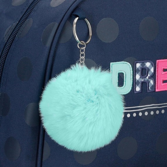 Mochila Pequena Adap. 28Cm c/ Carro Movom DREAMS TIME Azul Escuro | Ref. 186.35320T1